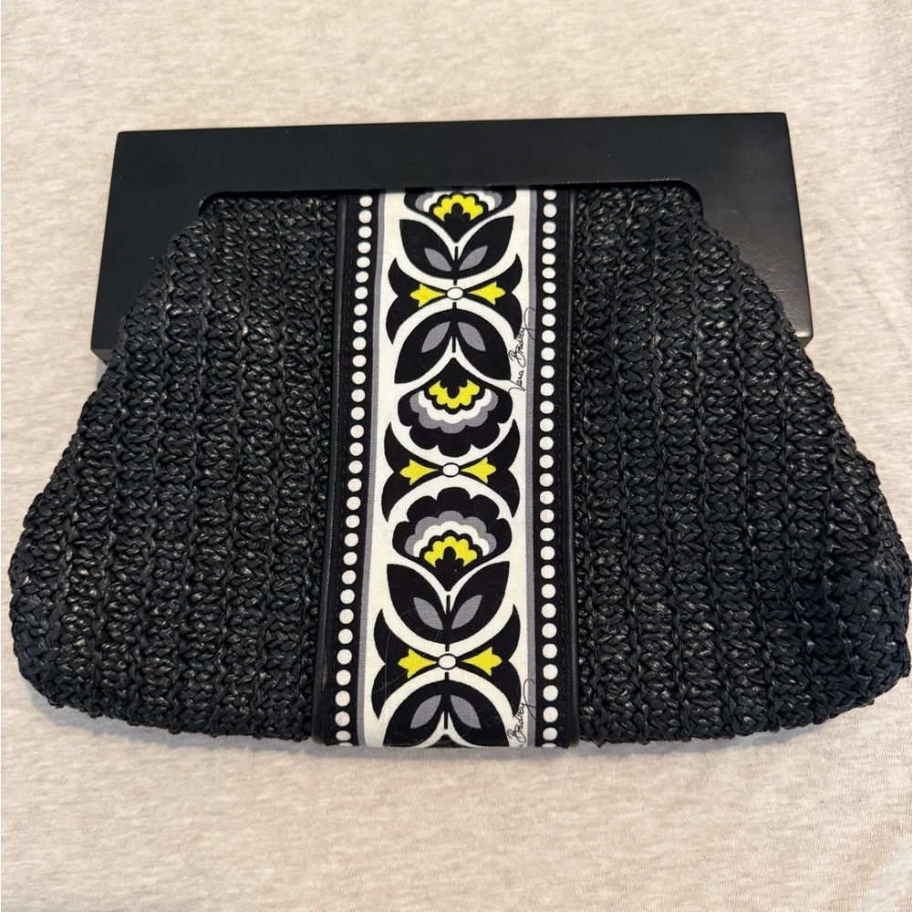 Vera Bradley Black and Yellow Clutch